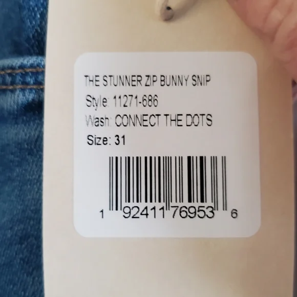 MOTHER THE STUNNER ZIP BUNNY SNIP NWT. SZ 31 CROP BERMUDA - Picture 4 of 10